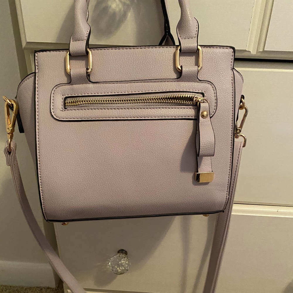 Light purple satchel and cross body